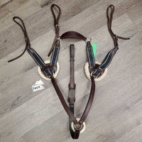 5 Point Breastplate, 3 Sheepskins *gc, dusty, scrapes, xholes, clean, rubs, dry, MISSING 1 Strap