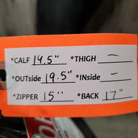 Dress Boots, zips *gc, rubs, faded toes, scuffs, residue, thin/holey edges, broken Snap-R, sticky zips