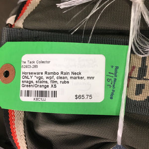 Rain Neck ONLY *vgc, wpf, clean, marker, mnr snags, stains, film, rubs