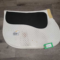 Quilt Padded Non Slip Jumper Saddle Pad *gc, clean, stains, dingy, rubs, mnr pills, threads, slices, hair

