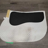 Quilt Padded Non Slip Jumper Saddle Pad *gc, clean, stains, dingy, rubs, mnr pills, threads, slices, hair