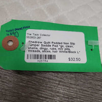 Quilt Padded Non Slip Jumper Saddle Pad *gc, clean, stains, dingy, rubs, mnr pills, threads, slices, hair