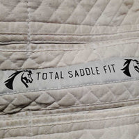 Shimmable Quilt Sheepskin Half Pad, rolled edge *gc, 0 shims, cut tabs, clean, stains, pills, clumpy, mnr dingy, puckers, threads