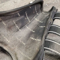 Open Front Boots, tabs, bag *gc, dirty, torn & frayed edge