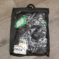 Open Front Boots, tabs, bag *gc, dirty, torn & frayed edge
