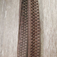 Rsd/FS Monocrown Bridle, Rubber Reins *NO Noseband, gc, mnr dirt/residue, faded, rubs & scrapes, curled crown & rein edges
