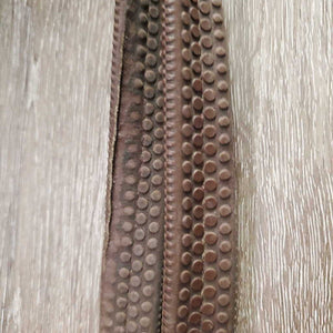 Rsd/FS Monocrown Bridle, Rubber Reins *NO Noseband, gc, mnr dirt/residue, faded, rubs & scrapes, curled crown & rein edges