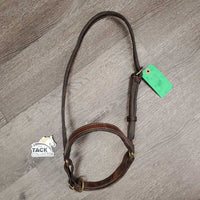 Thick Double Leather Grooming Halter, Lg Buckle *vgc/gc, clean, faded, scrapes, dented sided, stiff
