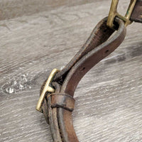 Thick Double Leather Grooming Halter, Lg Buckle *vgc/gc, clean, faded, scrapes, dented sided, stiff
