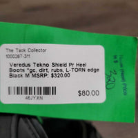 Pr Heel Boots *gc, dirt, rubs, L-TORN edge
