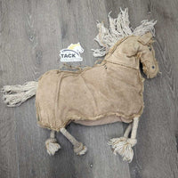 Suede "Stable Buddy" Horse Boredom Toy *gc, clean, rubs, stains
