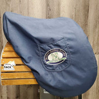 18" ?Adj *set W 6" Schleese Elite Dressage Saddle, Navy Schleese Cover, 2 XLg Front Velcro Blocks, Obrigado Panels, Wool Flocking, Rear Gussets, Shoulder Relief Cutouts, Flaps: 17"L x 13.5"W Serial #: 6-RW-SR 4-18 4003H0203
