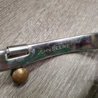 Western Rosebud Ladies Roping Spurs, 6 Point Brass Rowels *vgc/xc, clean, rubs, scratches