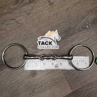 Med French Link Loose Ring Bit, center lozenge *xc, clean, mnr scratches
