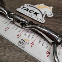 Med French Link Loose Ring Bit, center lozenge *xc, clean, mnr scratches
