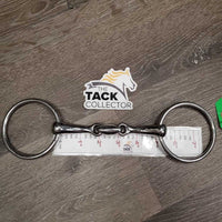 Med French Link Loose Ring Bit, center lozenge *xc, clean, mnr scratches