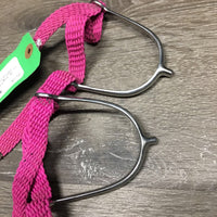 JUNIORS POW Spurs, Braided Nylon Spur Straps *vgc, clean, mnr scuffs & stains
