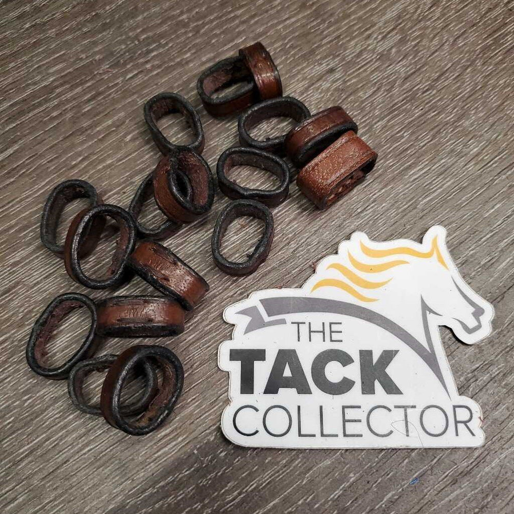 Assorted Leather Tack Keepers, bag *new