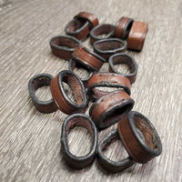 Assorted Leather Tack Keepers, bag *new
