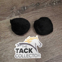 2 Fleece - Wool Ear Pom Poms, bag *like new, clean
