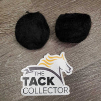 2 Fleece - Wool Ear Pom Poms, bag *like new, clean