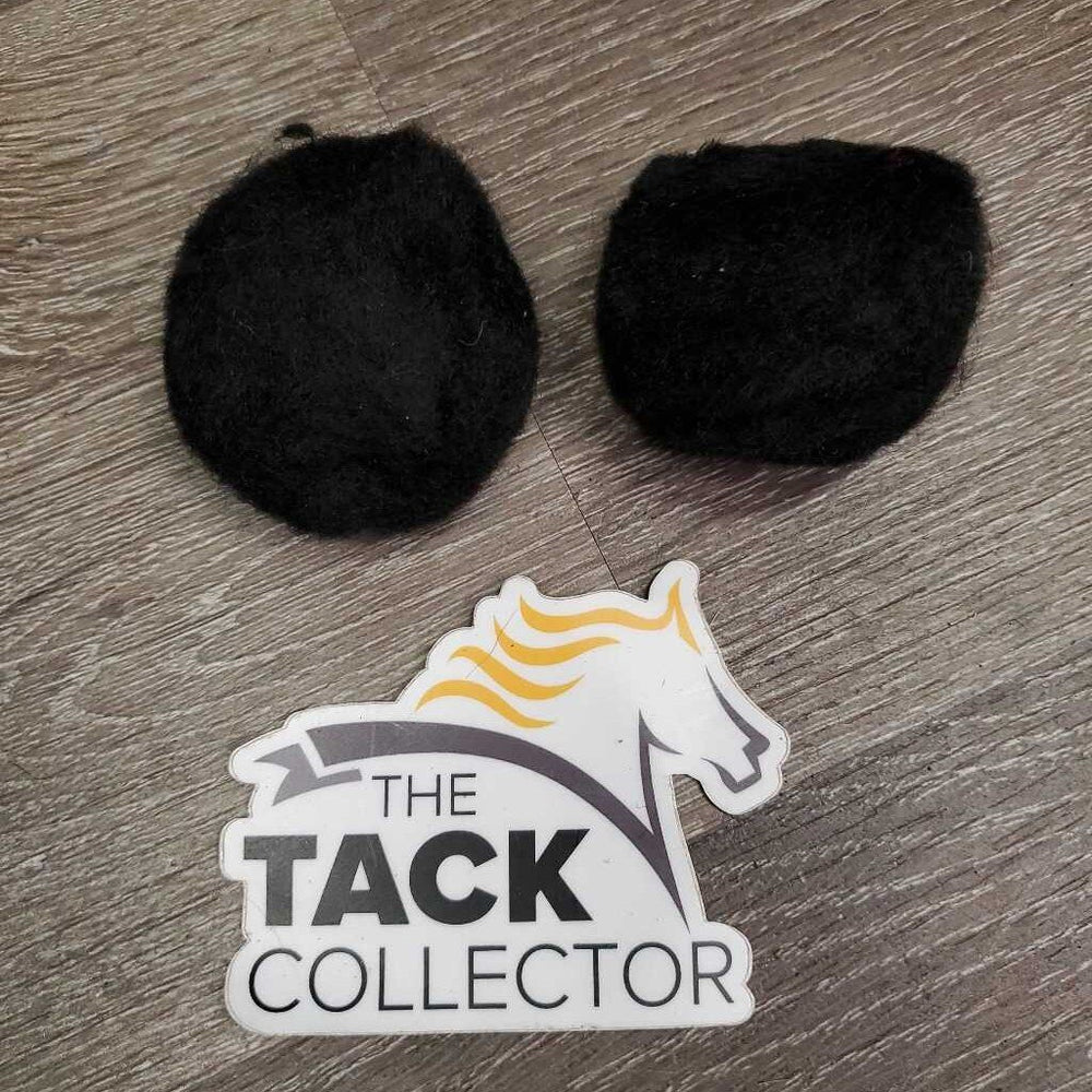 2 Fleece - Wool Ear Pom Poms, bag *like new, clean