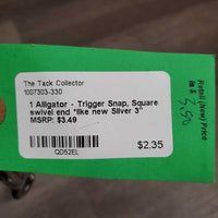 1 Alligator - Trigger Snap, Square swivel end *like new
