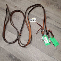 Tooled Leather Headstall, Split Reins, Breastcollar *xc, mnr clumpy fleece, stains, rubs & edge scrapes