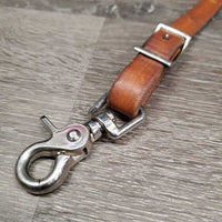 1" Double Leather Breastcollar, Bling, snap *vgc, clean, mnr stains & creases