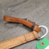 1" Double Leather Breastcollar, Bling, snap *vgc, clean, mnr stains & creases
