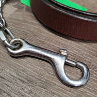 Leather Lead Shank, 9" Chain *xc/like new
