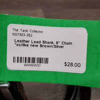 Leather Lead Shank, 9" Chain *xc/like new
