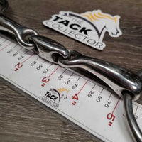 Med French Link Loose Ring Bit, center lozenge *xc, clean, mnr scratches
