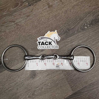 Med French Link Loose Ring Bit, center lozenge *xc, clean, mnr scratches
