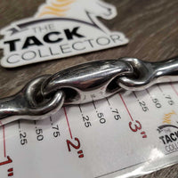 Med French Link Loose Ring Bit, center lozenge *xc, clean, mnr scratches