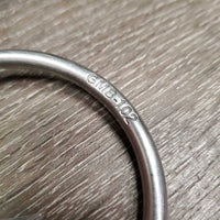Med French Link Loose Ring Bit, center lozenge *xc, clean, mnr scratches
