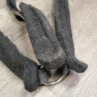 1.75" wide Nylon Web & Fleece Lined Breastcollar, snap *vgc, clean & mnr dirt & hair, xholes, edge: rubs & frays