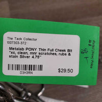 PONY Thin Full Cheek Bit *xc, clean, mnr scratches, rubs & stain

