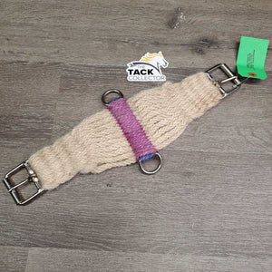 19 String Wool Cinch, 2x D Rings, Square Roller Buckles *xc, clean, mnr rusty *like new, clean