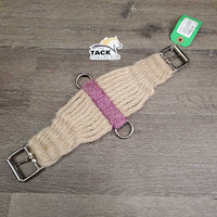 19 String Wool Cinch, 2x D Rings, Square Roller Buckles *xc, clean, mnr rusty *like new, clean
