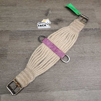 19 String Wool Cinch, 2x D Rings, Square Roller Buckles *xc, clean, mnr rusty
