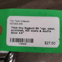Thick Hvy Eggbutt Bit *vgc, clean, scratches, mnr stains & scuffs