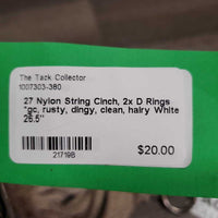 27 Nylon String Cinch, 2x D Rings *gc, rusty, dingy, clean, hairy