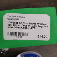 SS Tom Thumb Western Bit, Center Copper Roller, bag *like new