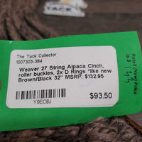 27 String Alpaca Cinch, roller buckles, 2x D Rings *like new
