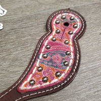 Pr Western Leather Bling Spur Straps *xc, clean, v.mnr stain, dent & scrapes
