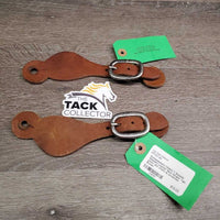 Smooth Western Leather Spur Straps *vgc, clean, mnr stains & scratches

