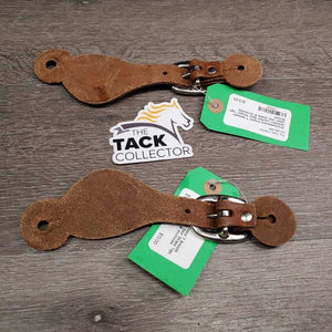 Smooth Western Leather Spur Straps *vgc, clean, mnr stains & scratches