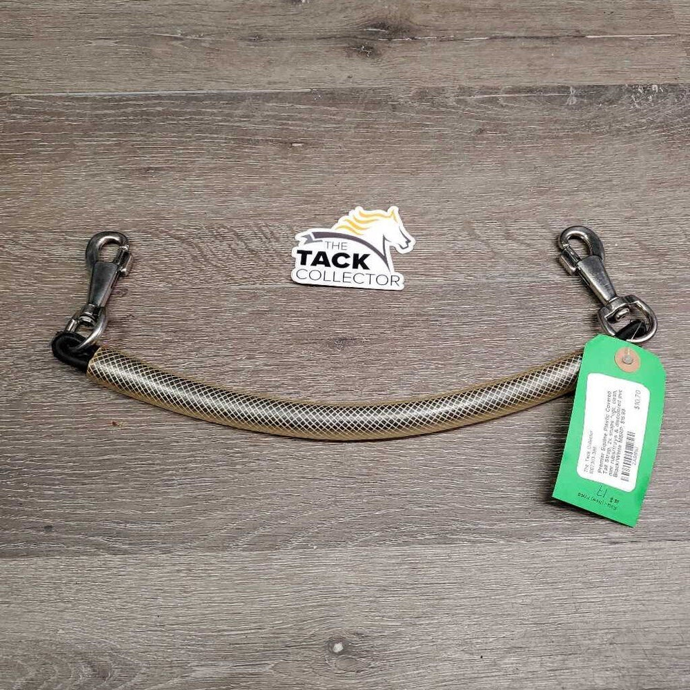 Plastic Covered Tail Strap, 2x snaps *vgc, clean, mnr rubs/frays & discolored pvc