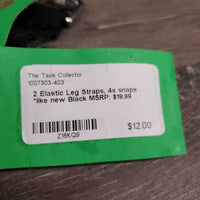 2 Elastic Leg Straps, 4x snaps *like new